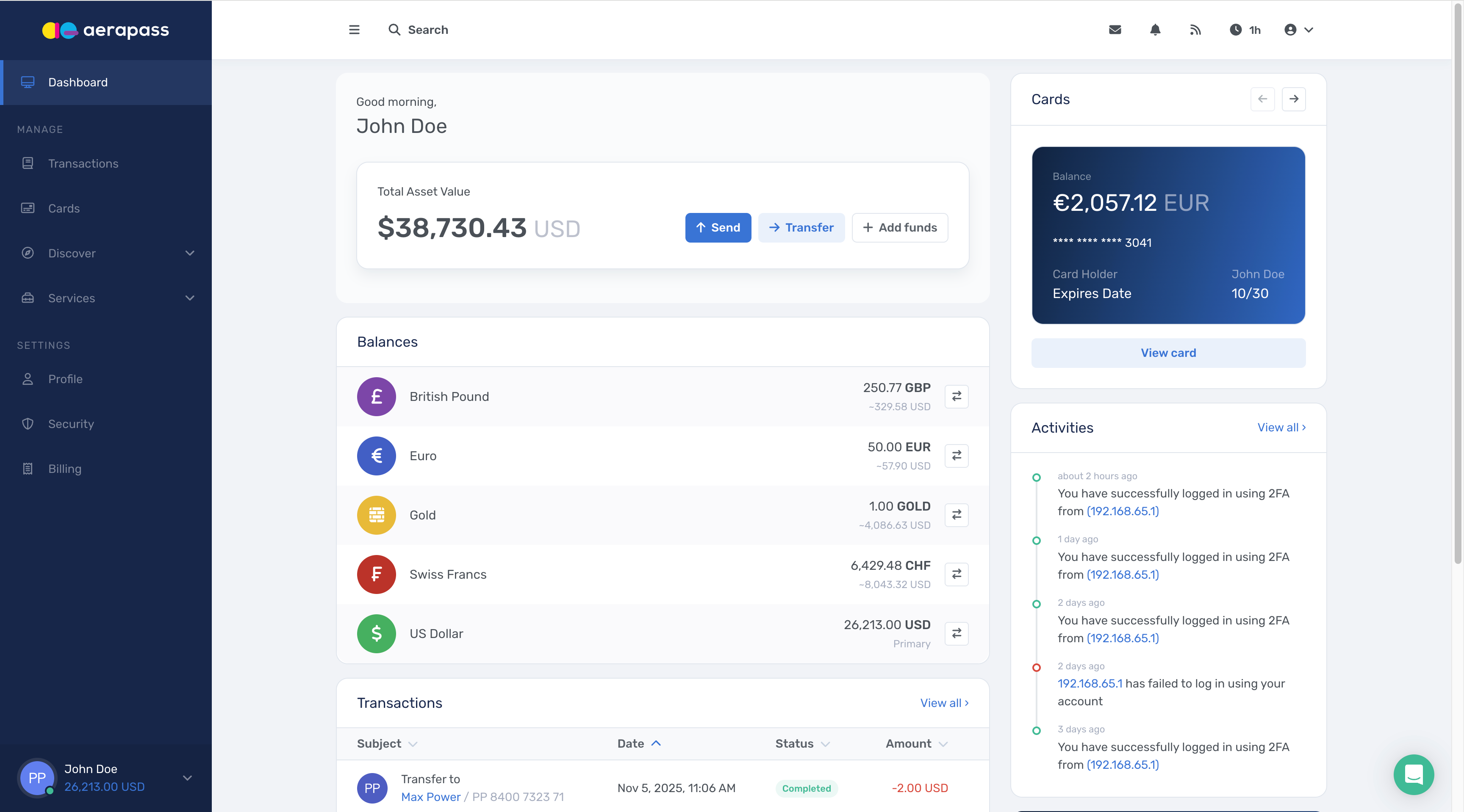 Aerapass product screenshot